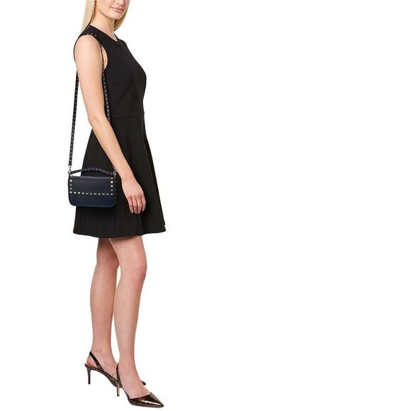 Valentino Rockstud Grainy Leather Crossbody, Black - Picture 4 of 5